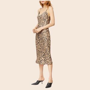 Habitual Animal Print Slip Midi Dress Size Small